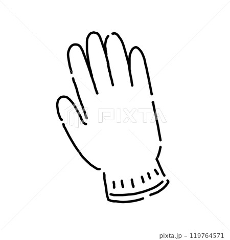 シンプルな軍手をイメージしたイラスト 119764571