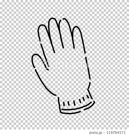 Illustration of a simple glove Illustration of a simple glove 119764571