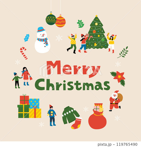 Collection of Merry Christmas 119765490