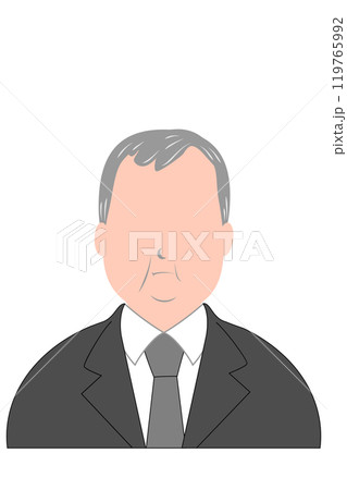 スーツを着たシニア男性のイラスト 顔なし スーツを着たシニア男性のイラスト 顔なし 119765992