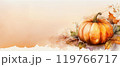 和紙にハロウィン風かぼちゃの絵　21:9 119766717