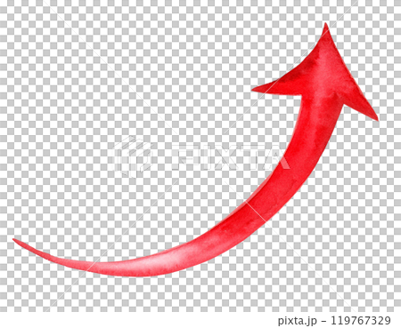 Red handwritten arrow transparent background PNG 119767329