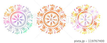 Abstract ornament. Illustration for fiesta, celebration, national patterns, decoration, traditional food. 119767400