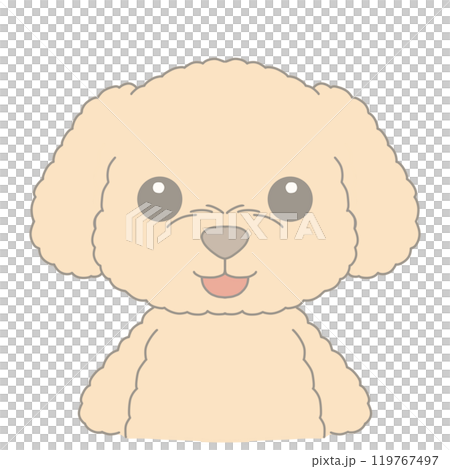 Illustration of a laughing dog 119767497