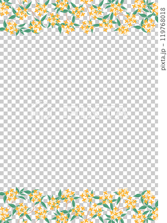 可愛的桂花框架 119768018