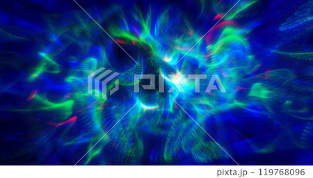 An abstract, ethereal blue and black swirl pattern, creating a sense of mystery and depth, ideal for use in futuristic, sci-fi, or tech-related visual projects 119768096