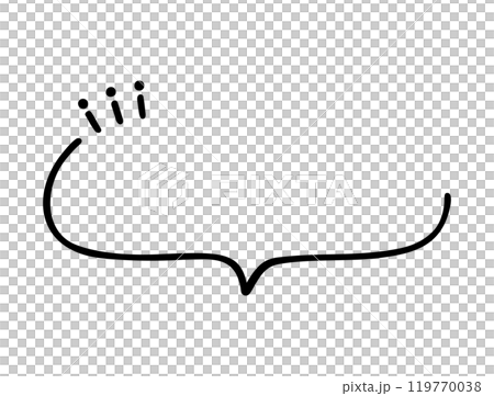 帶有簡單手寫文字的語音氣泡 帶有簡單手寫文字的語音氣泡 119770038