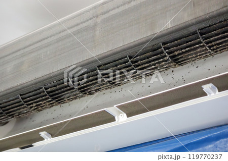 Dirty air conditioner system before cleaning 119770237