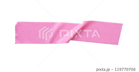 Pink adhesive sticky tapes isolated on white background Pink adhesive sticky tapes isolated on white background 119770708
