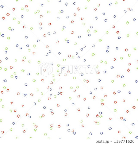 Seamless texture with abstract angular small shapes. Evenly randomly scattered particles, litter Seamless texture with abstract angular small shapes. Evenly randomly scattered particles, litter 119771620