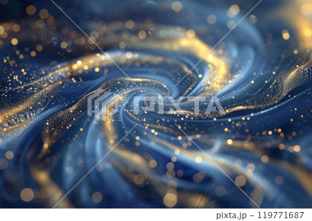 Winter storm. Abstract blue sparkles on dark background. Neural network ai generated art 119771687