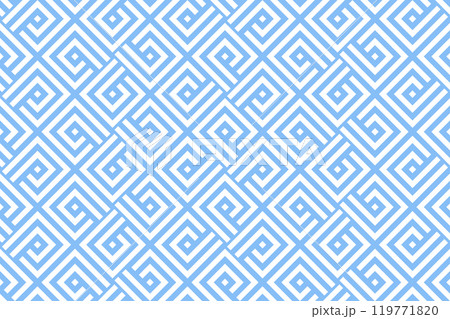 Abstract geometric pattern. A seamless vector background. White and blue ornament. Graphic modern pattern. Simple lattice graphic design 119771820