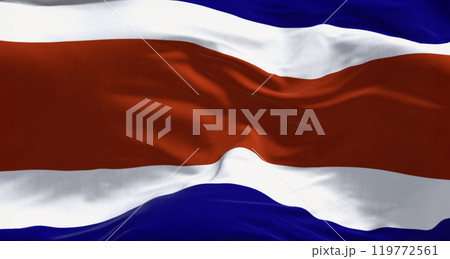 Closeup of Costa Rica national civil flag waving 119772561