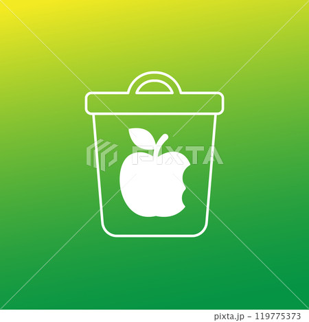 food waste trash bin icon 119775373