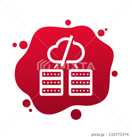 servers offline vector icon for web 119775374