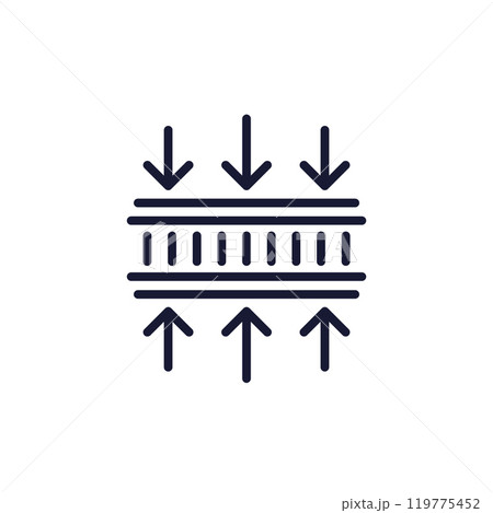 thick, thickness icon, line vector 119775452