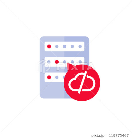 disconnected server vector icon, server offline disconnected server vector icon, server offline 119775467