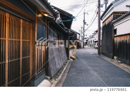 [ならまち]レトロな雰囲気が魅力の歴史的な町並み 119776981