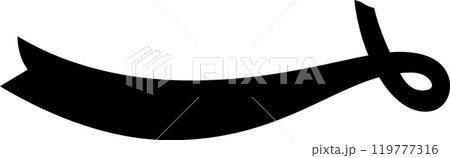 This simple black ribbon banner is perfect for representing mourning, remembrance, or for adding a touch of elegance to any design 119777316