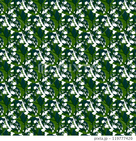 Vector pattern with herbal elements. Decorative seamless background. Vector pattern with herbal elements. Decorative seamless background. 119777420
