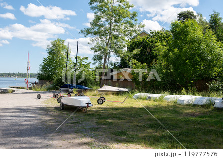 sailing school in Sweden on a sunny day 119777576