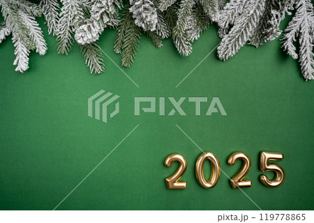 Christmas and Happy New background 119778865