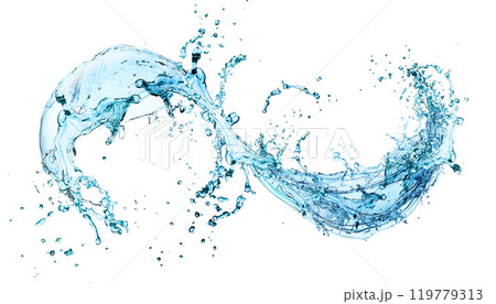 Water splash on red background Water splash on red background 119779313