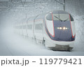 雪の板谷峠でE3系1000番台つばさ 119779421