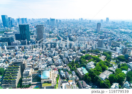 【東京都】麻布台ヒルズの展望台から見た都市風景 【東京都】麻布台ヒルズの展望台から見た都市風景 119779539