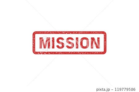 MISSION(ミッション)・任務の赤いスタンプ 119779586