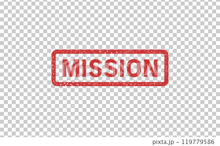 MISSION(ミッション)・任務の赤いスタンプ 119779586