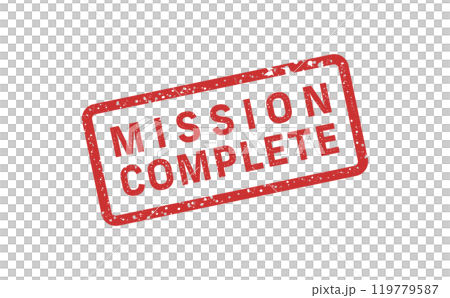 MISSION COMPLETE(任務完成) 任務完成紅色印章 MISSION COMPLETE(任務完成) 任務完成紅色印章 119779587