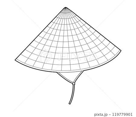 Coolie Hat with Toggle Chin Strap. Head Fashion accessory cap clothing technical illustration. Vector headgear for Men Coolie Hat with Toggle Chin Strap. Head Fashion accessory cap clothing technical illustration. Vector headgear for Men 119779901
