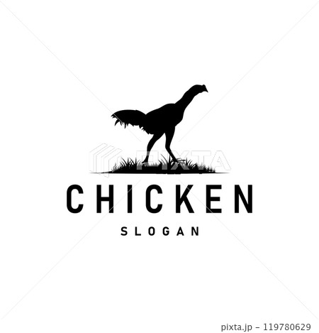 Chicken Logo, For Roast Chicken Restaurant, Farm Vector, Simple Minimalist Design For Restaurant Food Business Chicken Logo, For Roast Chicken Restaurant, Farm Vector, Simple Minimalist Design For Restaurant Food Business 119780629
