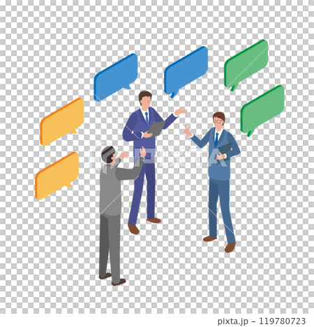 Business people discussing and exchanging opinions Business people discussing and exchanging opinions 119780723