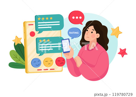 Customer Loyalty Illustration concept. Flat illustration isolated on white background 119780729
