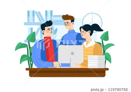 Teamwork on the project 119780788