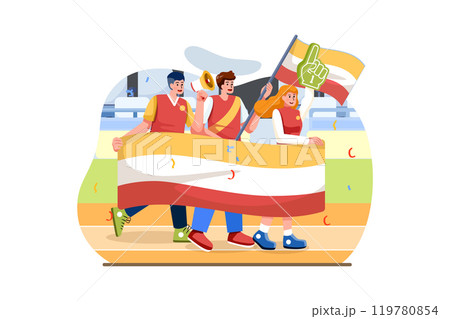 Sport supporter fans 119780854