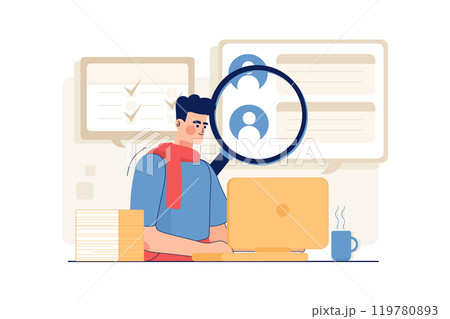 Man Searching For Marketing Agent 119780893