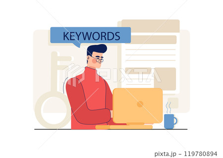 Marketing Director Finding Keywords For The Site 119780894