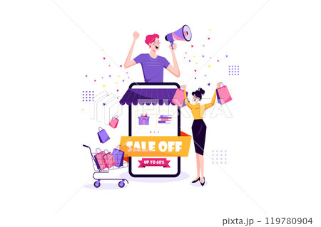 Online Shopping Sale Offer Online Shopping Sale Offer 119780904