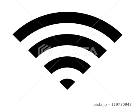 Wi-Fiのアイコン・マーク（黒） 119780948