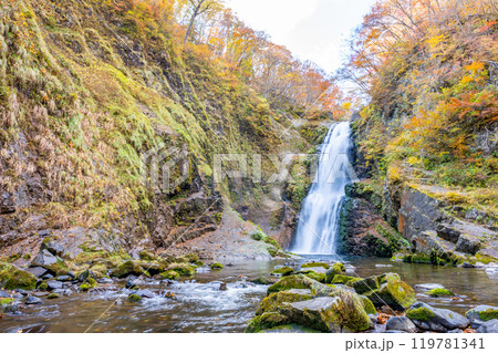 秋保大滝　秋　紅葉　日本三大瀑布　仙台市の景勝地　国指定名勝　日本の滝百選 119781341