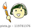 絵筆を持つ子 119781376