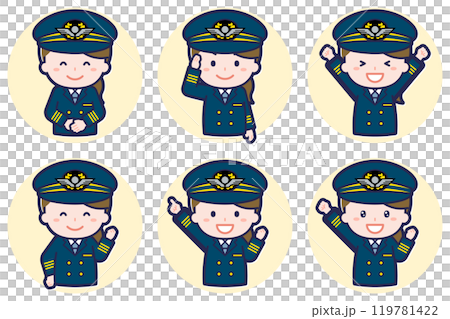 Pilot female pose set_01 119781422
