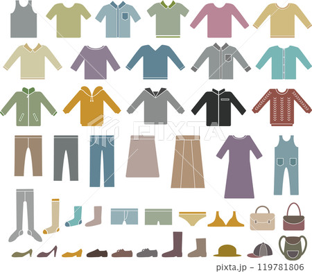 服装のセット秋系 119781806