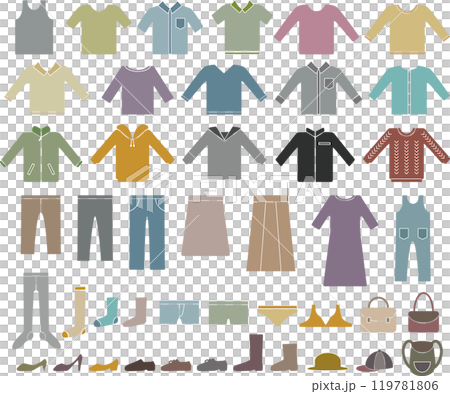 服装のセット秋系 119781806