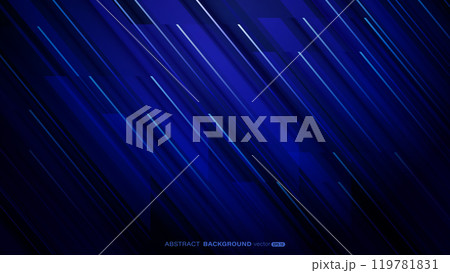 Abstract blue diagonal geometric with modern line strip background. Vector illustration 119781831