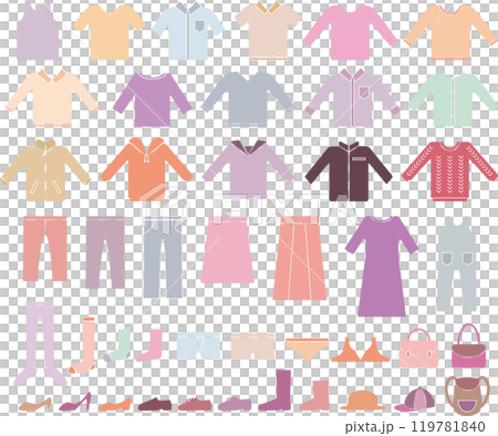 服装のセット淡い系 服装のセット淡い系 119781840