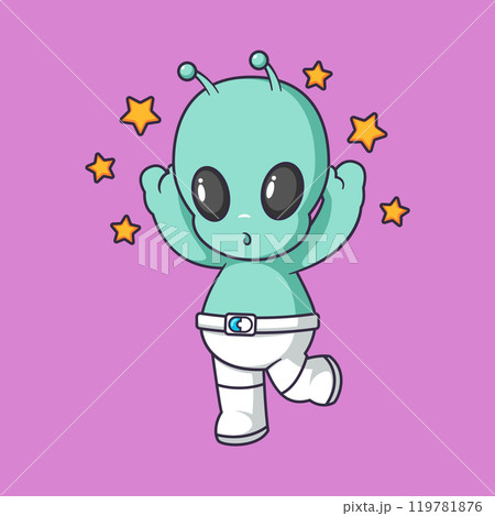 Cute aliens dance happily with the stars Cartoon Vector Icon Illustration. Scene holiday Icon Concept Isolated Premium Vector Cute aliens dance happily with the stars Cartoon Vector Icon Illustration. Scene holiday Icon Concept Isolated Premium Vector 119781876
